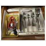 STAINLESS FLATWARE, WHISK, HONEY SPOON