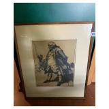 COMMODORE TRUNNION PRINT 12" X 16" FRAMED UNDER