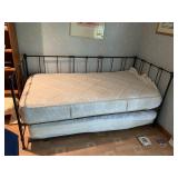IRON FRAME TRUNDLE DAY BED WHICH CONVERTS TO KING