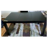 MCM DINING TABLE BLACK FINISH W/ EXTRA 19.5" LEAF