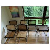 MCM DINING CHAIRS W/ CANED SEAT 33" X 18" W X 20"