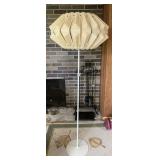 MCM FLOOR LAMP WITH UNUSUAL PLASTIC SHADE NICE