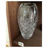 WATERFORD CRYSTAL VASE 9.5" H