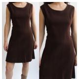 70s Brown Wooly Jumper Dress Measurements taken