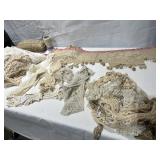 HAND CROCHETED LACE PIECES VINTAGE PIN CUSHION