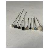 VINTAGE HAT PINS TOTAL 9