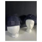BUBBLE STRAW HATS NAVY BLUE