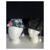 BACK HAT W/ FRUIT AND SIDE AND FLOWER SAKS FIFTH