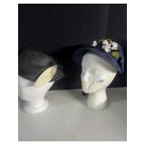 UNION MADE BLACK HAT W/ FEATHER STYLE ACCENT AND