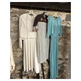 LOT OF THREE VINTAGE DRESSES ASSORTED SIZES