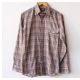 80s Contour Plaid Button Up Measurements taken