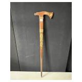EAGLE HEAD DESIGN WOOD CARVED CANE,36"