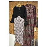 LOT OF 2 VINTAGE MAXI DRESSES NEED CLEANED.