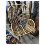 BAMBOO LOOK FAN BACK CHAIR