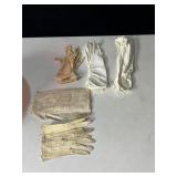 VINTAGE LEATHER 1856 GLOVES, DOE SKIN GLOVES, TAN