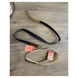 WOVEN VINTAGE BELTS BLUE IS 42, TAN IS 36