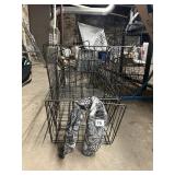 LOT OF HANGING WIRE BASKETS LENGTH OF LARGEST -