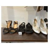 WOMENS VINTAGE SHOES BLACK STRAPPY 6.5 / AK 6 /