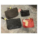 HANDMADE LEATHER ZIPPERED POUCHES