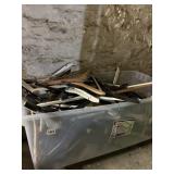 LARGE TOTE OF WOODEN HANGERS