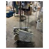 HANGER HOLDER W/ WHITE WOODEN PANTS HANGERS