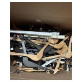 BOX OF ASSORTED WOODEN HANGERS