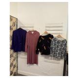 WOMENï¿½S VINTAGE TOPS/DRESS, DVF PLUM DRESS, LARGE