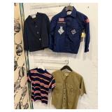 VINTAGE BOYS CLOTHING 16 SZ. STRIPED SHIRT, 13