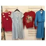 WOMENï¿½S VINTAGE DRESSES, SWEATERS, HAND KNIT