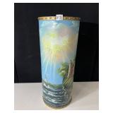 UMBRELLA STAND WITH COUNTRY SCENE BRIGHT BLUE SKY