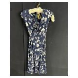 RALPH LAUREN SIZE 14 BLUE FLORAL DRESS