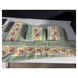 (4) VINTAGE FLORAL PANEL CURTAINS 32"W X 75"L