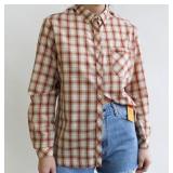 80s Panther Plaid Button Up with Short Collar