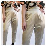 60s Champagne Satin Cigarette Pant Measurements