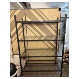 METAL AND GLASS SHELVING UNIT 6