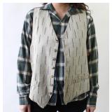 80s Raw Silk Vest Measurements taken while