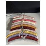 DOZEN VINTAGE SATIN CLOTHES HANGERS