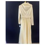 YELLOW CHIFFON LONG EVENING GOWN 1960