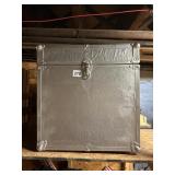 SILVER PAINTED RECORD BOX 16"HX16"WX13"D