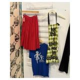 VINTAGE APRON, PINK LEATHER BANEAR SZ. S, 26 X 31