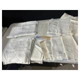 VINTAGE TEA TOWELS, TABLECLOTH & NAPKINS, DRESSER