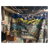 VINTAGE PEACOCK RUG 69"LX46"W