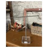ACRYLIC AND CHROME NECKLACE DISPLAY 13"H