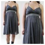 Y2K Gray Glitter Babydoll Dress Measurements