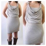 Y2K Made in USA Boutique Sail Stripes Dress/ 90s