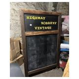 DOUBLE-SIDED HEAVY WOODEN SANDWICH BOARD SIGN