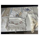 VINTAGE DRESSER SCARVES, DAMASK NAPKINS