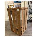 LARGE WOODEN CRATE 24"H 13"W 13"D