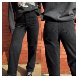 Reworked Washed Black Relaxed Fit Denim Jeans