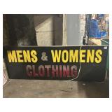MENS AND WOMENS CLOTHING LIGHT UP SIGN UNTESTED -